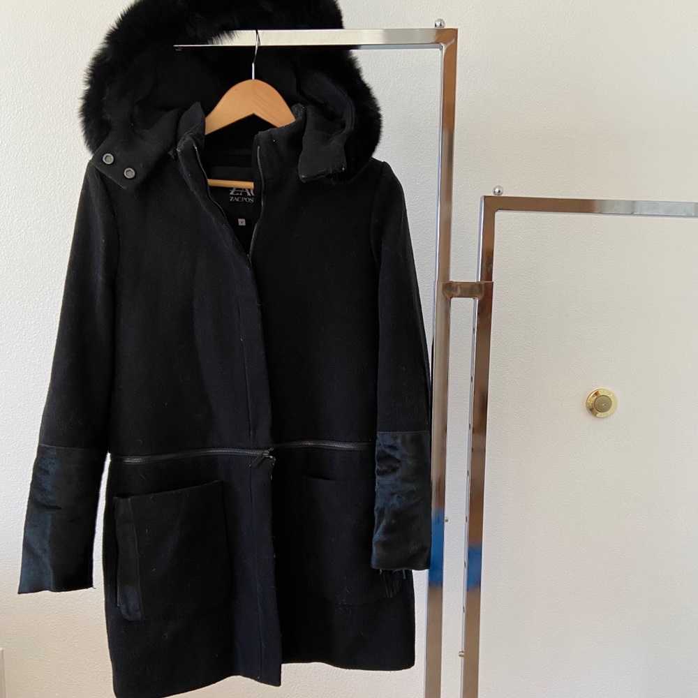 Zac Zac Posen Black Coat Convertible